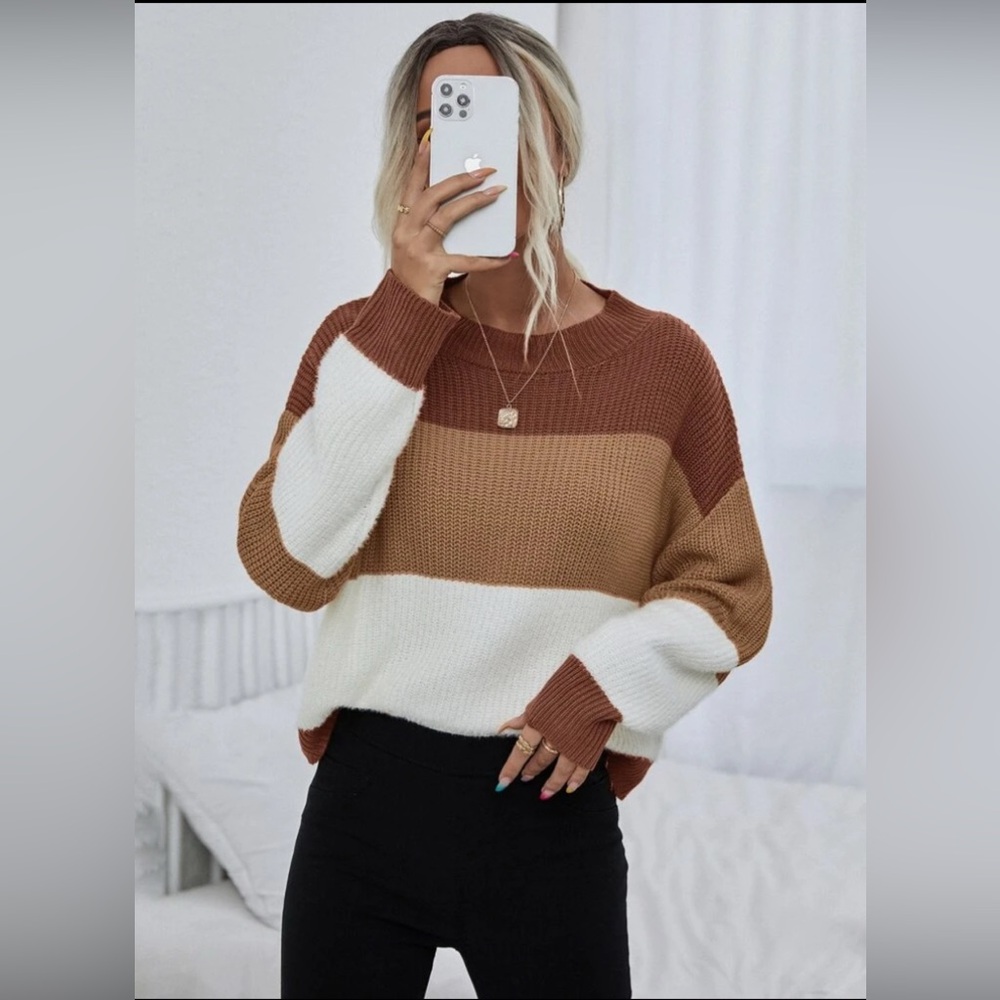 Color block sweater